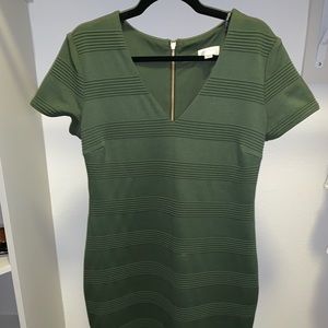 Olive Green Curvy Body Con Dress